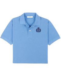 Sporty & Rich - H&W Crest Embroidered Polo Shirt - Lyst