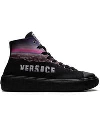 Versace - Hills Greca High-Top Sneakers - Lyst