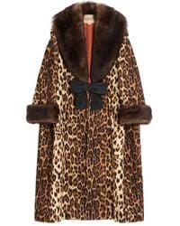 Valentino Garavani - Fauve Eclat Spotted Wool Coat - Lyst
