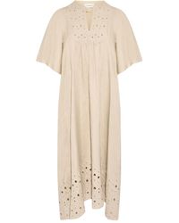 Yves Salomon - Embroidered-Detail Midi Dress - Lyst
