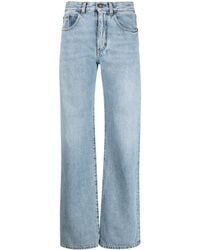 Saint Laurent - High-waisted Straight-leg Jeans - Lyst