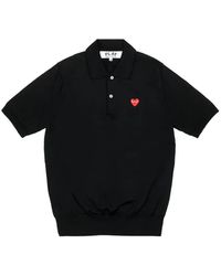 COMME DES GARÇONS PLAY - Logo Heart-Patch Polo Shirt - Lyst