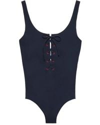 Prada - One-Piece Stretch Jersey Swimsuit - Lyst