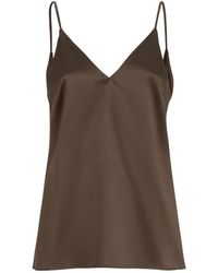 Brunello Cucinelli - Stretch Silk Satin Camisole - Lyst