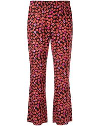 Marni - Small Kisses Cropped Flared Trousers - Lyst