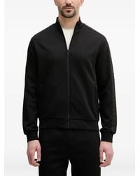 KARL LAGERFELD - Logo-Tape Zip-Up Sweatshirt - Lyst