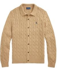 Polo Ralph Lauren - Cable-Knit Button-Up Cardigan - Lyst