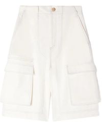 Sandro - Wide-Leg Cotton Bermuda Shorts - Lyst