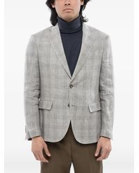 Corneliani - Check-Pattern Single-Breasted Blazer - Lyst