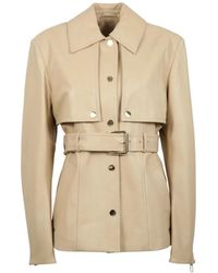 Sportmax - Belted Leather Jacket - Lyst