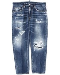 DSquared² - Distressed Faded-Effect Jeans - Lyst