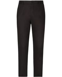 Dolce & Gabbana - Katoenen Slim-Fit Broek - Lyst