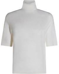 Allude - タートルネック ショートスリーブセーター - Lyst