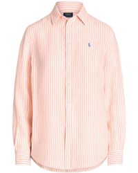 Polo Ralph Lauren - Gestreiftes Hemd aus Leinen - Lyst