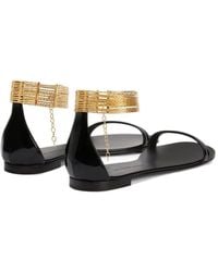 Giuseppe Zanotti - Kay Ankle-Strap Flat Sandals - Lyst