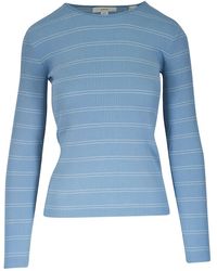 Vince - Gestreepte Geribbelde Top - Lyst