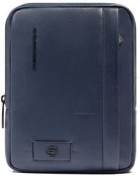 Piquadro - Logo-Plaque Crossbody Bag - Lyst