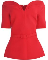 Safiyaa - Blouse Ceinturée Lyddie À Col V - Lyst