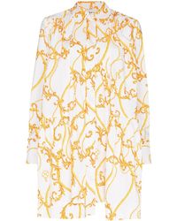 Ganni - Baroque-Print Mini Dress - Lyst