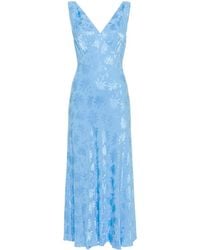 RIXO London - Sandrine Midiikleid Mit V-Ausschnitt - Lyst