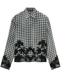 Ermanno Scervino - Vichy Pattern Floral Shirt - Lyst