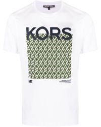Michael Kors - Lattice Graphic-print Cotton T-shirt - Lyst