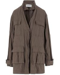 Ferragamo - Pocket-Detail Belted Jacket - Lyst