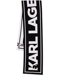Karl Lagerfeld - Kessential Logo-knit Scarf - Lyst