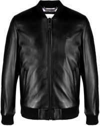 Philipp Plein - Skull&Bones Leather Jacket - Lyst