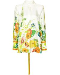 ALÉMAIS - Constance Seidenhemd Mit Blumenmuster - Lyst