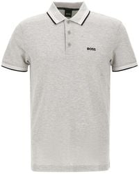 BOSS - Polo À Bords Rayés - Lyst