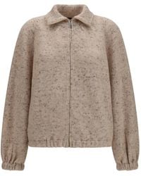 Fabiana Filippi - Long-Sleeve Zip-Up Cardigan - Lyst