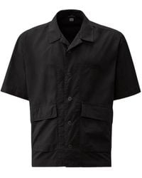 C.P. Company - Popeline Boxy Logo-Embroidered Patch-Pocket Shirt - Lyst