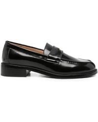 Furla - College Logo-Plaque Leather Loafers - Lyst