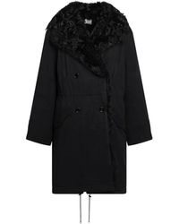 TOTEME - Shearling Cotton Parka Washed - Lyst