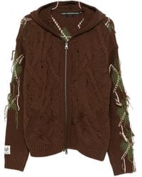 ANDERSSON BELL - Cable-knit Fringed Hoodie - Lyst