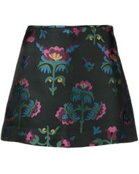 Cynthia Rowley - Floral-jacquard Mini Skirt - Lyst