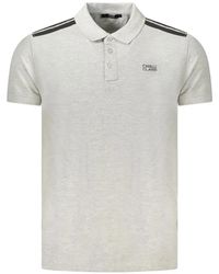 Roberto Cavalli - Stripe-Detail Logo-Embroidered Polo Shirt - Lyst