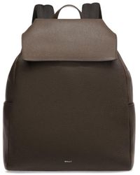 Bally - Logo-print Leather Backpack - Lyst
