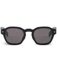 Prada - Lunettes De Soleil Géométriques À Plaque Logo - Lyst