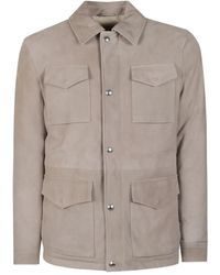Eleventy - Suede Shirt Jacket - Lyst