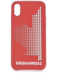 DSquared² - Perforated-Detailing Logo-Print Iphone X Case - Lyst