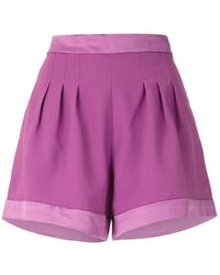Olympiah Tyrian Pleated Shorts - Purple