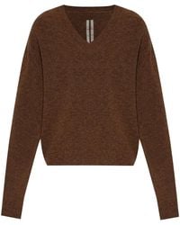 Rick Owens - V-Neck Long Sleeve Jumper - Lyst