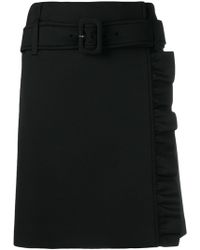 Prada Rock mit Rüschen - Schwarz