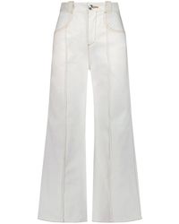 Giambattista Valli - Wide-Leg Contrast-Stitch Jeans - Lyst