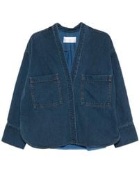 Christian Wijnants - V-Neck Patch-Pocket Denim Jacket - Lyst