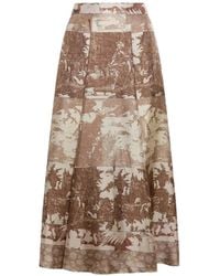 Pierre Louis Mascia - Aloe A-Line Midi Skirt - Lyst