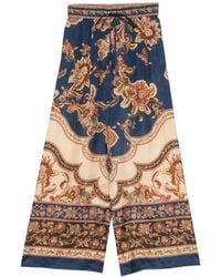 Zimmermann - Printed Silk Trouser - Lyst