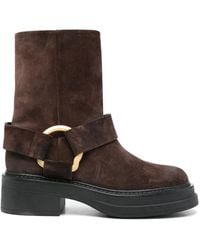 Dorothee Schumacher - 50Mm Suede Biker Boots - Lyst